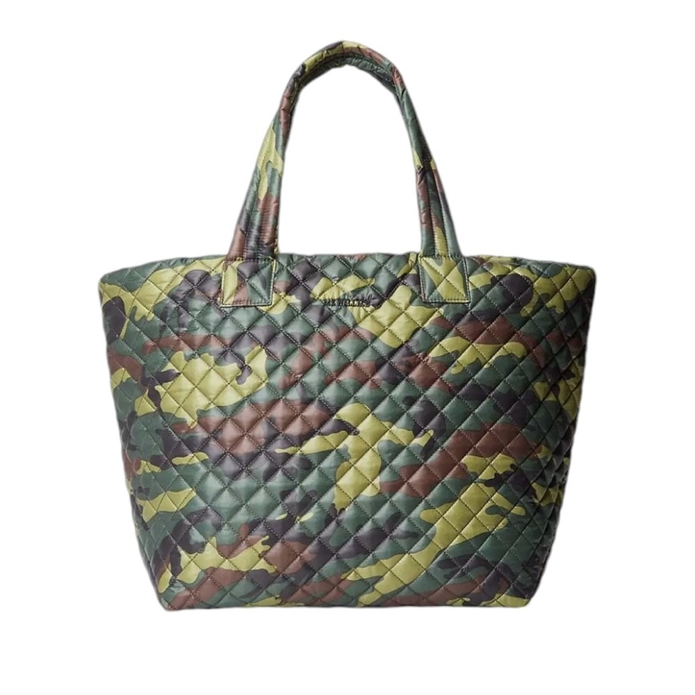 MZ Wallace Metro Quilted Nylon Dual Handle Medium Tote Bag w/ Pouch